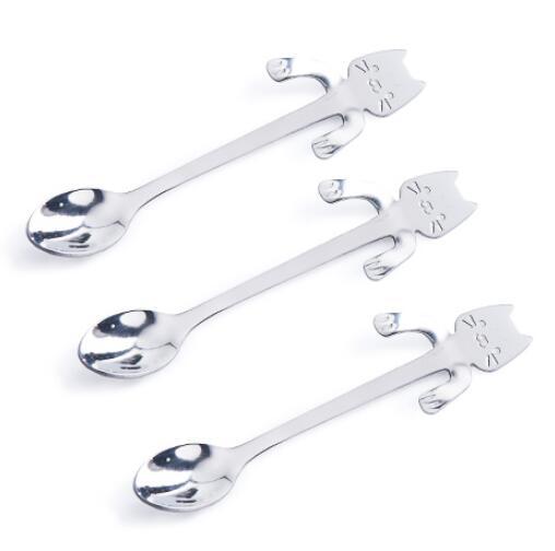 304 Stainless Steel Cartoon Cat Spoon
