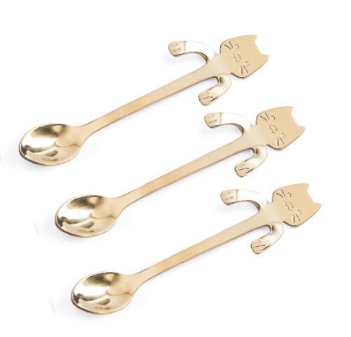 304 Stainless Steel Cartoon Cat Spoon