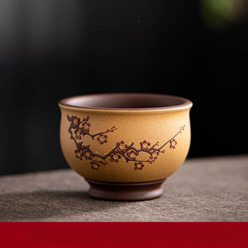 Yixing Purple Sand Pile Painting Personal Cup