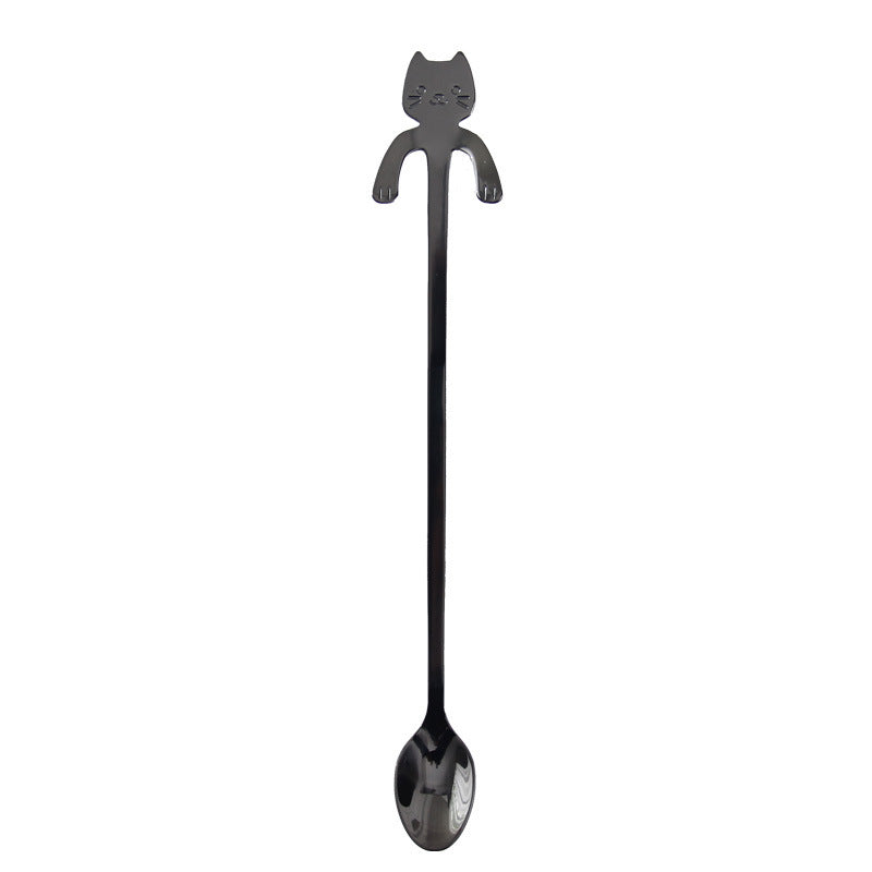 304 Stainless Steel Cartoon Cat Spoon