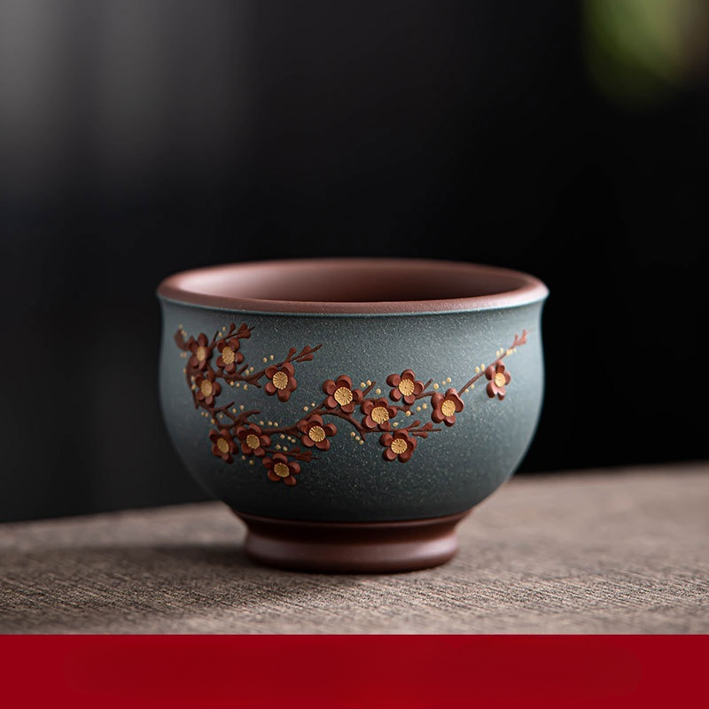 Yixing Purple Sand Pile Painting Personal Cup
