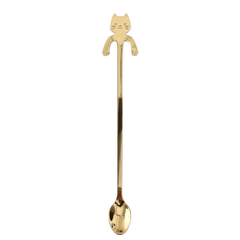 304 Stainless Steel Cartoon Cat Spoon