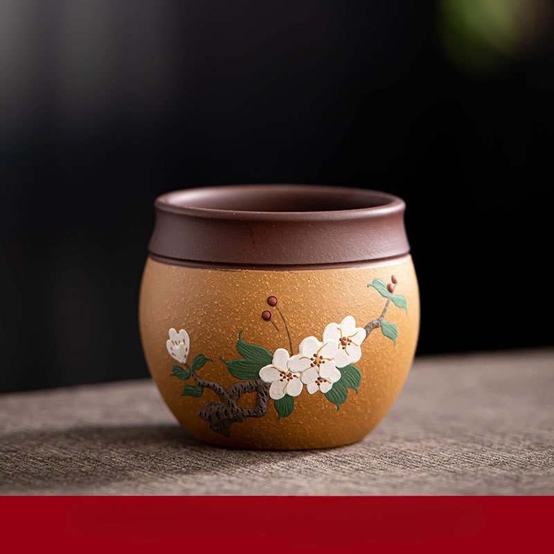 Yixing Purple Sand Pile Painting Personal Cup