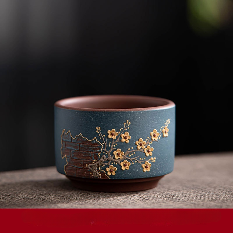 Yixing Purple Sand Pile Painting Personal Cup