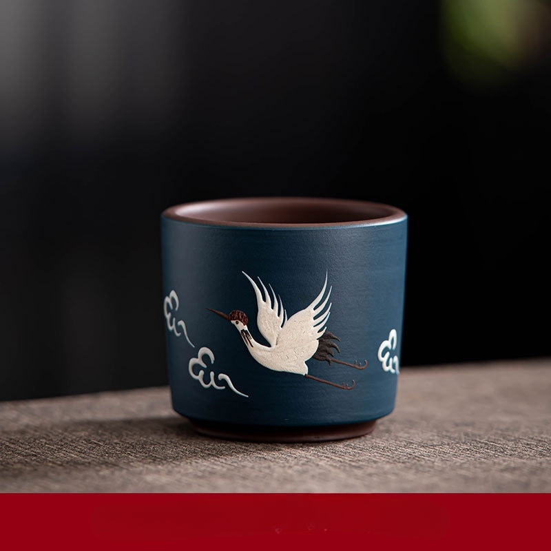 Yixing Purple Sand Pile Painting Personal Cup