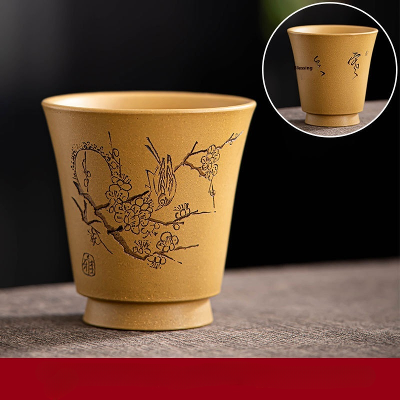 Yixing Purple Sand Pile Painting Personal Cup