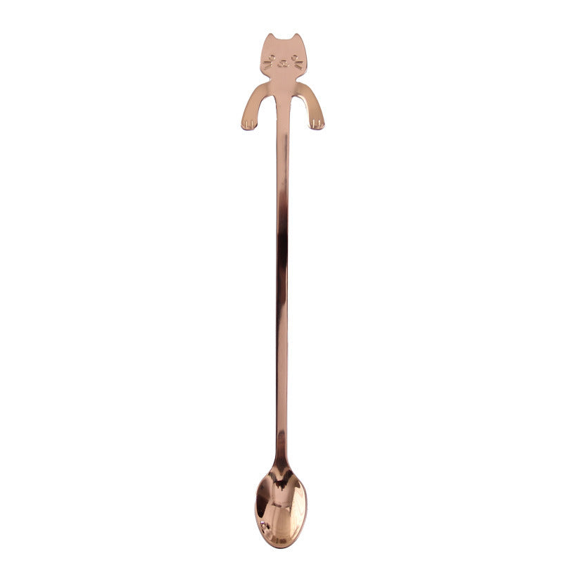 304 Stainless Steel Cartoon Cat Spoon