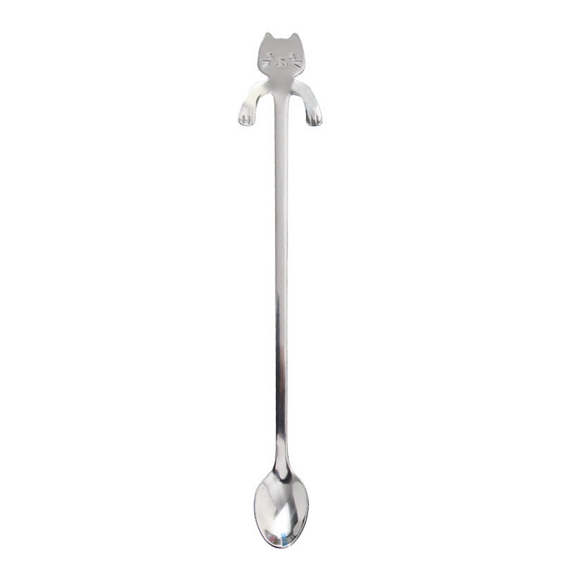 304 Stainless Steel Cartoon Cat Spoon
