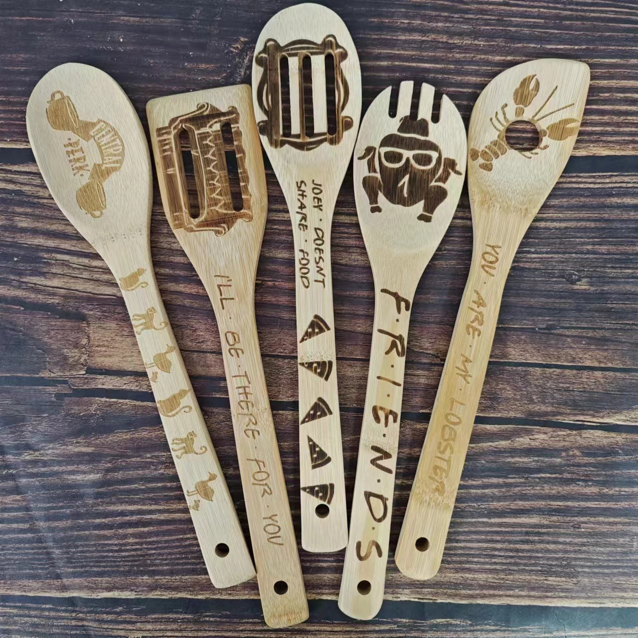 Bamboo shovel Five-piece Set