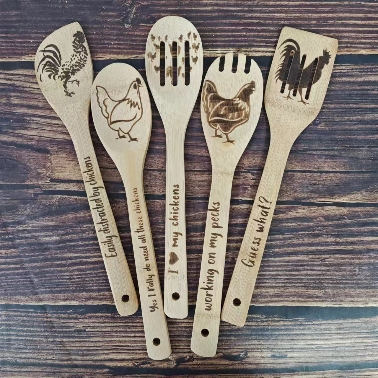 Bamboo shovel Five-piece Set
