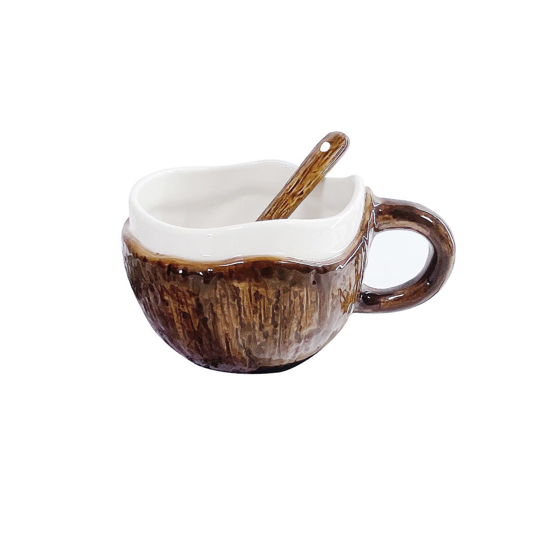 Vintage Hand-pinching Ceramic Mark Coconut Cup