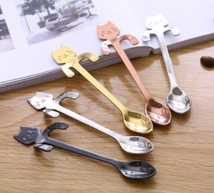 304 Stainless Steel Cartoon Cat Spoon