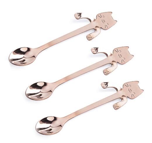 304 Stainless Steel Cartoon Cat Spoon