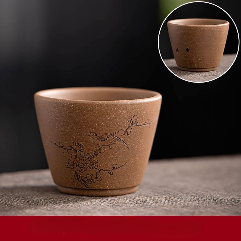 Yixing Purple Sand Pile Painting Personal Cup
