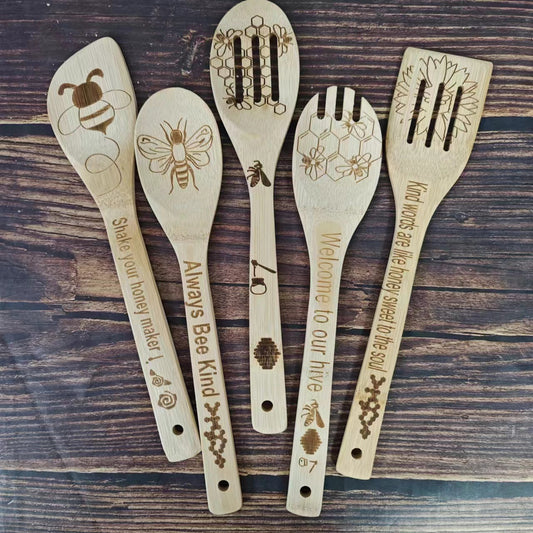 Bamboo shovel Five-piece Set